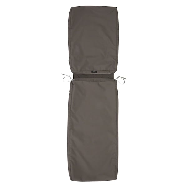 Classic Accessories Water-Resistant 72x21x3" Patio Chaise Lounge Cushion Cover, Dark Taupe 60-431-015101-RT - main